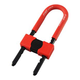 好汉伸缩式玻璃门锁U型锁防盗锁双开抗液压剪锁商铺锁办公室门锁