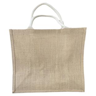 无印良品MUJI黄麻袋简易收叠购物袋环保手提袋麻布袋收纳袋拎书袋