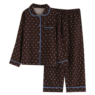 100全棉纯棉睡衣女款春夏秋长袖长裤2026新款可外穿家居服套装