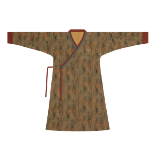 谜阿凰【油彩】宋制汉服直裰新中式女装仿花罗褶裙复古春秋季新品