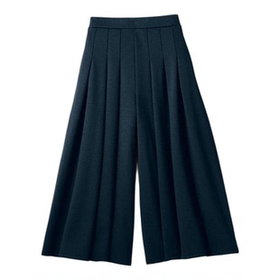 春秋冬新款 中大童百褶休闲裤裙女童腰可调裤腿裙裤淑女宽松裤子