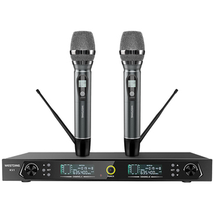 威斯汀K51专业无线话筒一拖二家庭KTV音响家用K歌唱歌麦克风套装