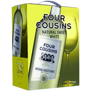 FOUR COUSINS NATURAL SWEET WHITE南非四兄弟甜白葡萄酒5升盒装