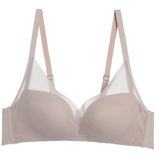 爱慕内衣官方正品牌正品小胸聚拢网纱光面无痕中厚杯2025新款文胸