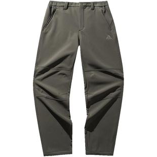 安踏三防加绒户外裤丨大地之壳3.0梭织运动长裤男冬季保暖软壳裤