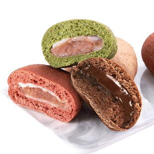 小鸡收腹全麦面包夹心欧包软蓝莓黑巧低0无糖精脂肪卡早餐零食品