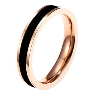 纯18K玫瑰金黑白陶瓷指环戒指 AU750镶嵌轻奢简约ins风百搭气质潮