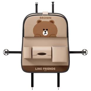LINE布朗熊汽车椅背置物架车内座椅靠背收纳袋车上后座车载小桌板