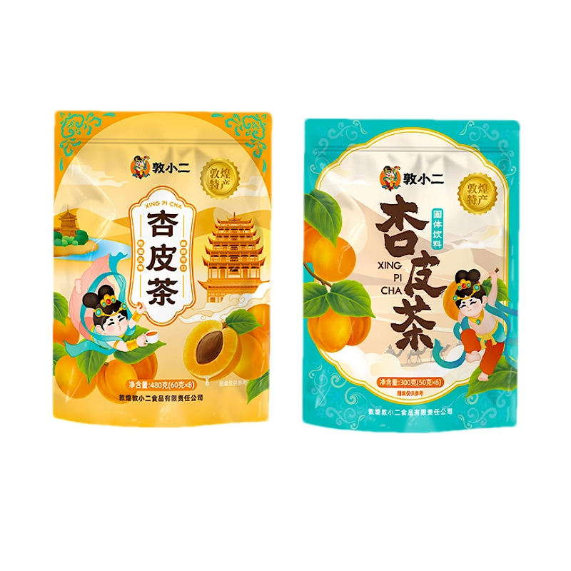 敦小二敦煌杏皮茶原料自然晾晒