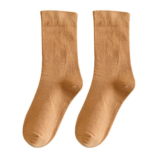 白色袜子女秋冬中筒棉质ins潮堆堆袜松口月子袜无骨长袜长筒韩版