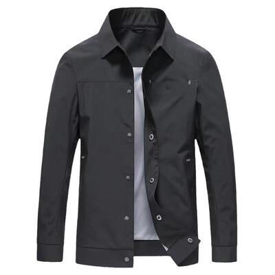 2025春秋新款夹克男短款翻领