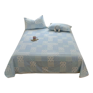 A类双层纱床单单件2026新款宿舍双人被单三件套宿舍炕单四季通用