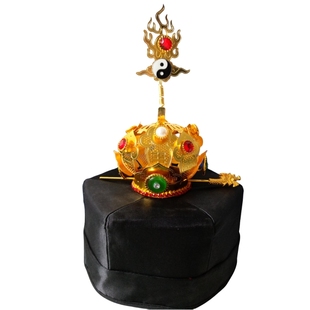 道家用品正一道士帽五老冠火焰冠莲花冠高功帽马尾帽六角帽庄子巾