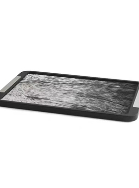 现代轻奢样板间餐桌玻璃酒具托盘