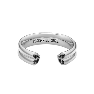 ROCKRIDE 自由心心相映戒指 925纯银男女情侣爱心高级礼物