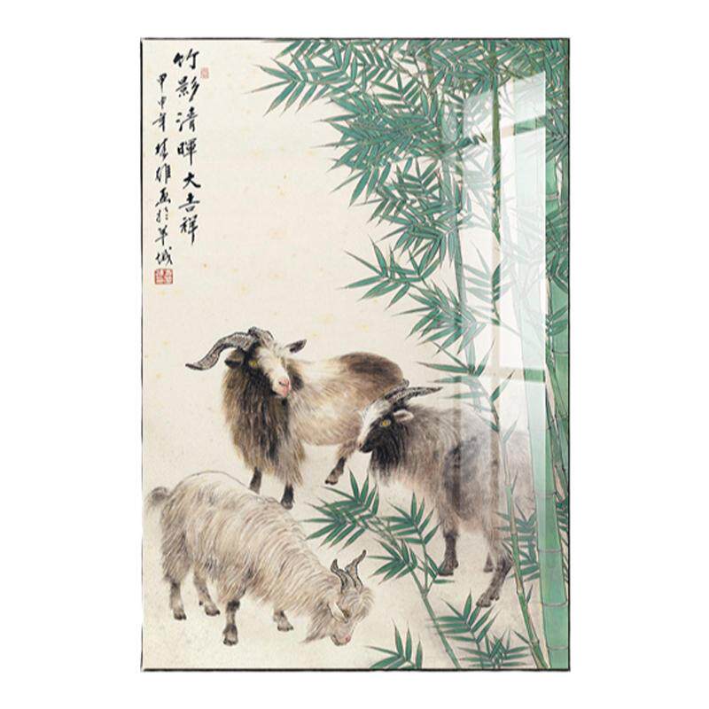 三羊开泰装饰画关于羊的挂画