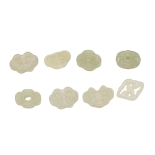 天然和田玉小配件diy串珠手串手链玉石散珠手机链吊坠祥云小滴溜