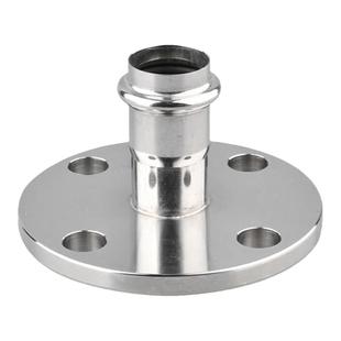 304不锈钢欧标双卡压法兰直接饮用水管配件工程德标管件卡压接头