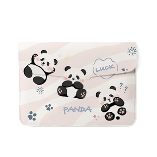 熊猫电脑内胆包女适用苹果macbook15点6保护套卡通macair笔记本M2电脑pro16套M1收纳包macpro14寸13通勤百搭