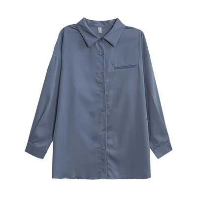 大码女装胖mm简约宽松衬衫上衣