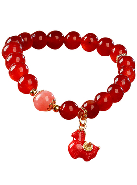 2026马年本命年红玛瑙手链
