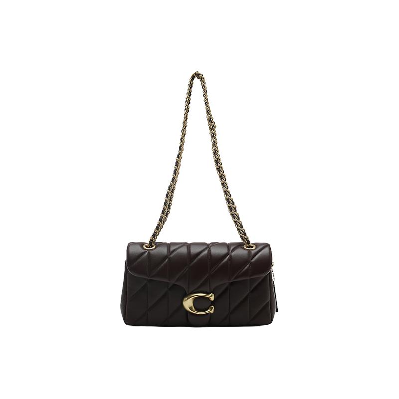 【自营】COACH/蔻驰Tabby 26 Logo徽标绗缝羊皮革女士斜挎单肩包