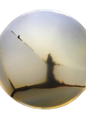 藏品牌子玛瑙海洋玉髓象形吊坠