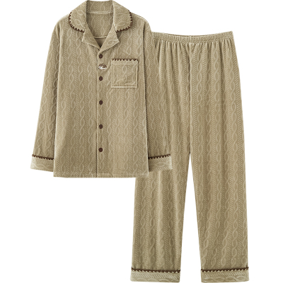 思莉太太睡衣男款海岛绒