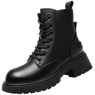 强人3515女靴冬季保暖羊毛短靴英伦马丁靴户外防寒靴高帮加厚棉鞋