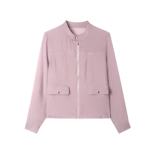 枫竺女装薄款气质拉链立领长袖夹克外套女短款2026春季新款户外衣