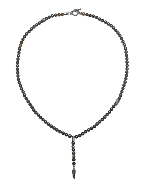 长项链毛衣链VAXE黑曜石中性