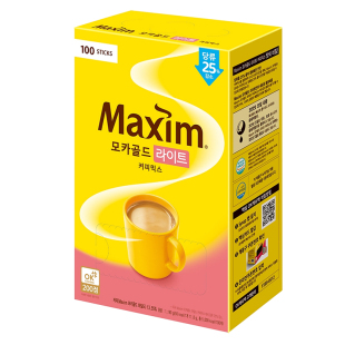包邮麦馨低糖咖啡100条韩国进口黄maxim摩卡金牌麦可馨light东西