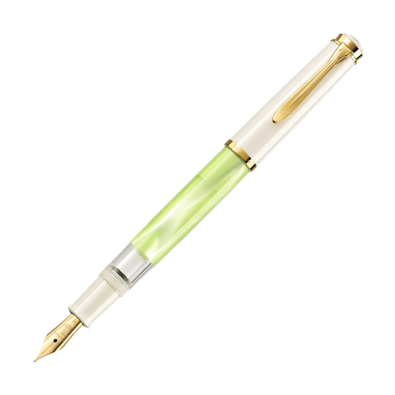 Pelikan百利金Classic传统特别版M200 Pastel green镉浅绿钢笔不锈钢尖24K镀金商务送礼练字刻