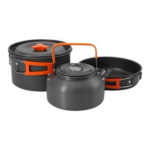 希箔士露营炊具户外锅水壶煎锅装备便携野外野营餐具套锅锅具用品