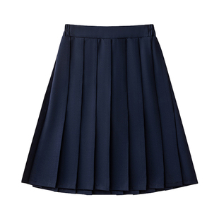 女童百褶裙中长款学院风校园表演班服大童半身裙儿童装短裙子毕业