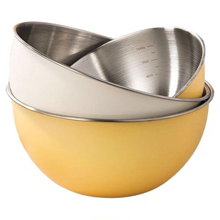 彩色不锈钢盆食品级和面盆家用厨房不粘面揉面面盆打蛋盆烘焙专用