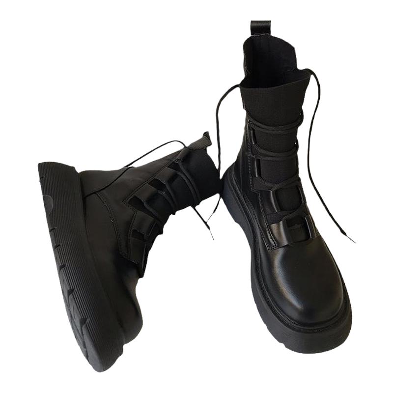 2025新款马丁靴百搭真皮弹力短靴