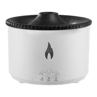 仿真火焰山香薰机水母吐烟圈加湿器桌面氛围灯光摆件卧室创意礼物