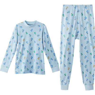 半高领内衣套装男女童纯棉秋衣男