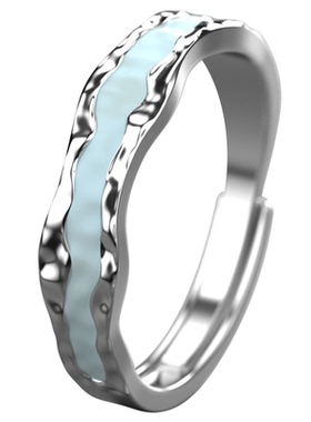 925纯银男士小众精致指环