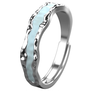 925纯银男士戒指小众精致光年之境活口ins高级感简约波浪纹理指环