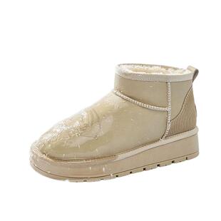 QUARTER IN NIGHT刺绣拼接雪地靴 鞋子美式复古休闲街头潮流