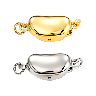 S925纯银元宝扣可穿珍珠项链手链