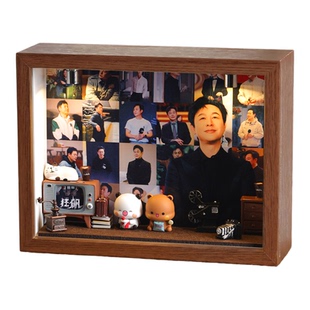 张颂文周边木质相框礼物生日创意玄关收纳摆件桌面卧室礼品明星