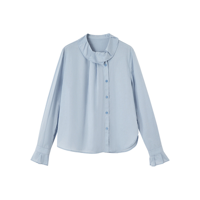 indicia标记商场同款26春新款简约气质设计感领口衬衫 F2A6CS101C