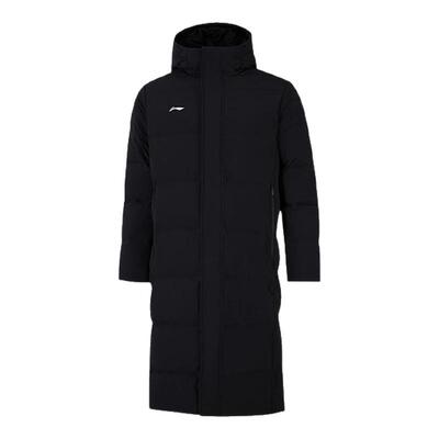 李宁羽绒服男士长款连帽运动外套