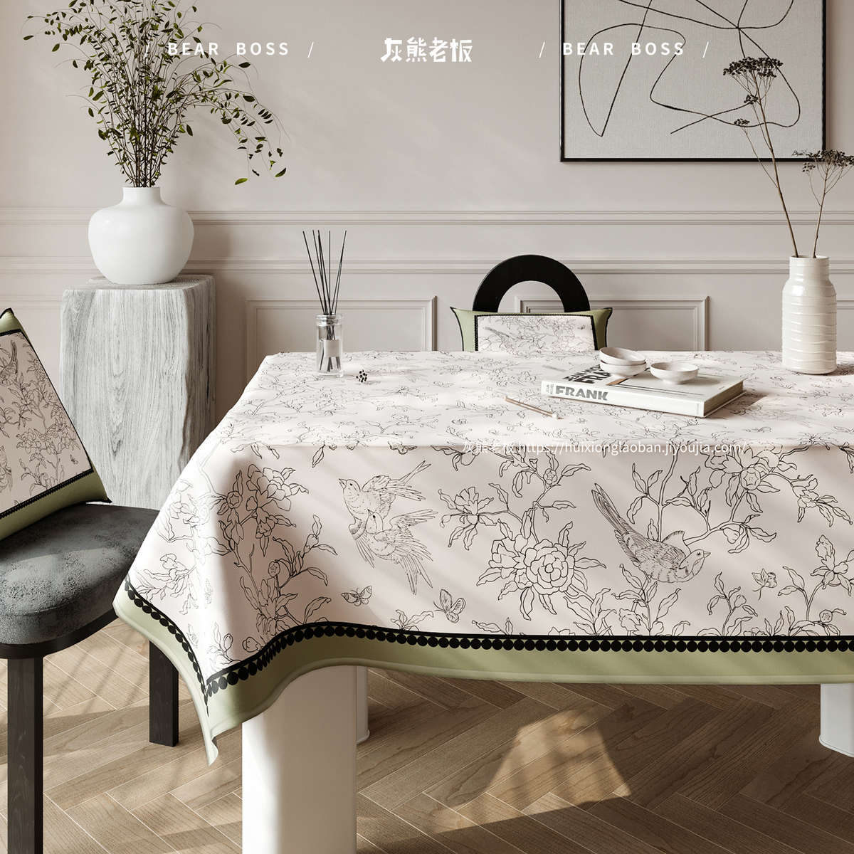 春燕复古轻奢高级感茶几布餐桌桌布台布长方形布艺绒布棉麻ins风