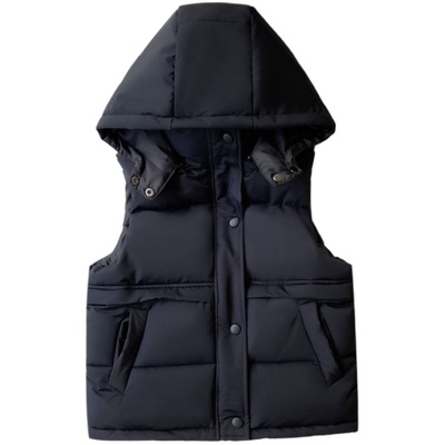 羽绒棉马甲秋冬连帽加厚外穿背心