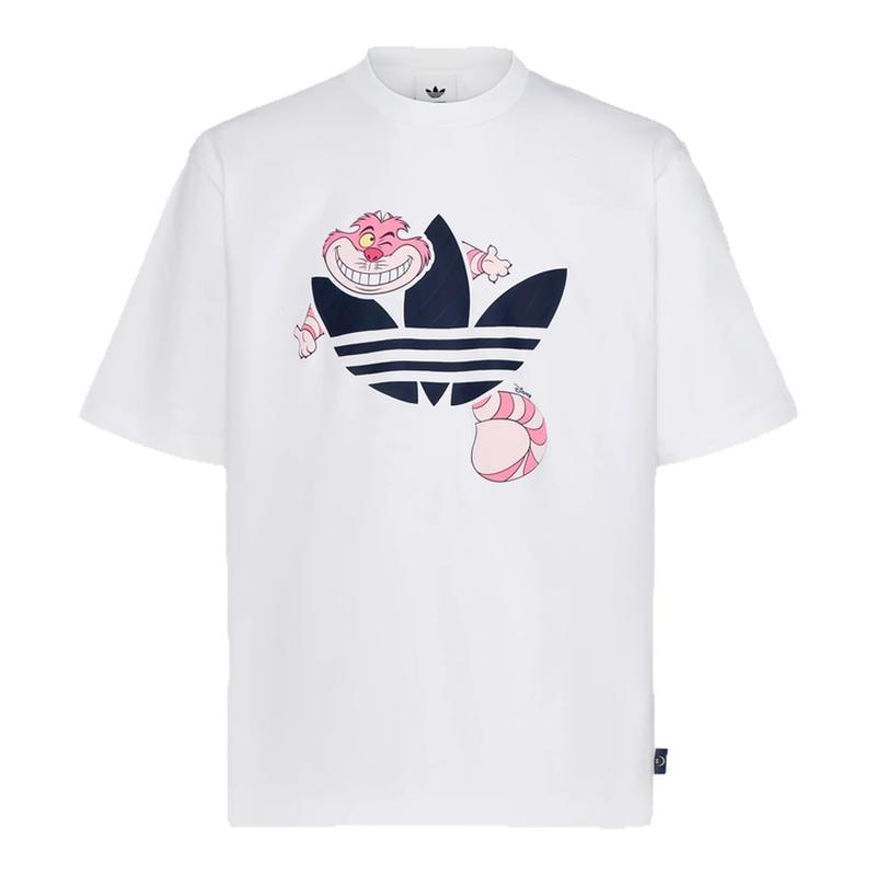 adidas阿迪达斯三叶草男女运动休闲情侣短袖T恤KY8305