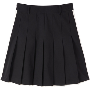 商场同款URLAZH有兰2025夏季新款黑色减龄少女活力网球百褶裙半裙